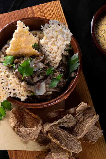 polenta taragna con porcini del Rugantino Bienno